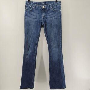 Rock & Republic Bootcut Jeans Womens 28 Blue Embroidered Pocket Stretch Denim